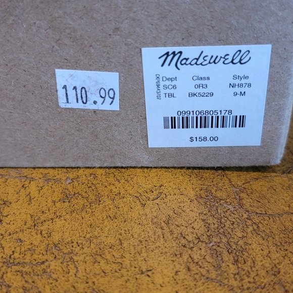 Madewell suede, size 9, true black, open toe, 3 1/2 inch block heel, strapy - Picture 3 of 6